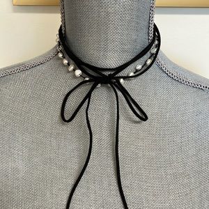 Freshwater Pearl & Suede Choker